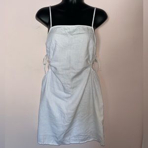 AERIE White Linen Blend Mini Dress | Size S | NWT